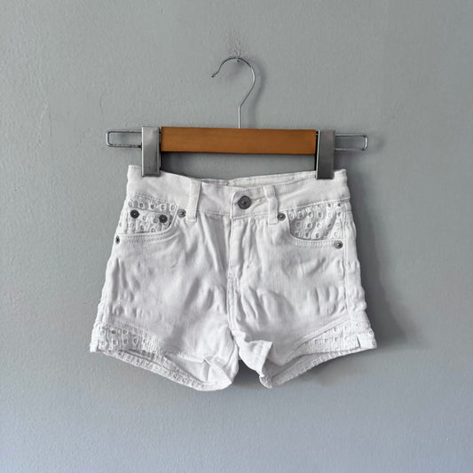 Levi's / White denim shorts / 6Y