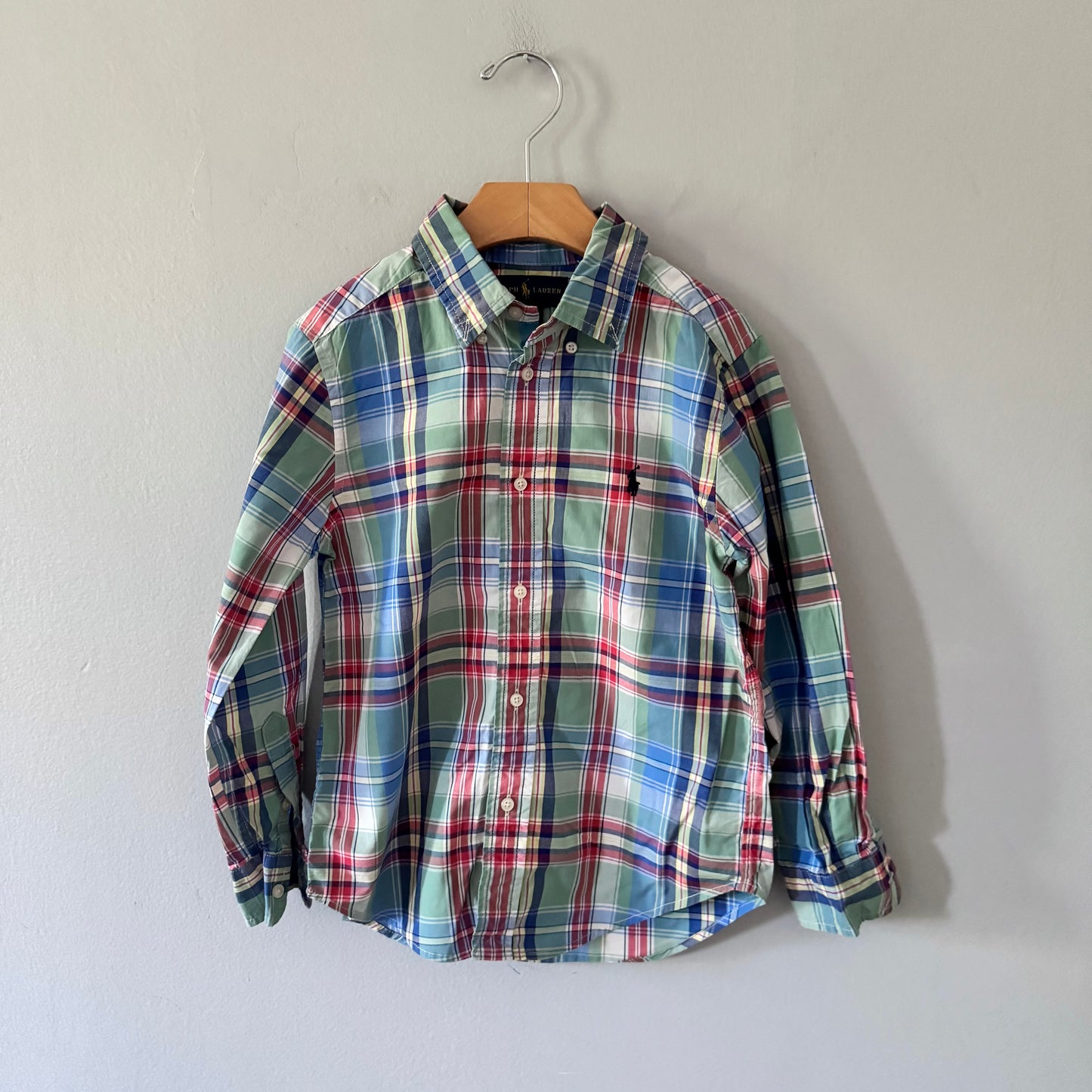 Polo Ralph Lauren / Green checked shirt / 6Y