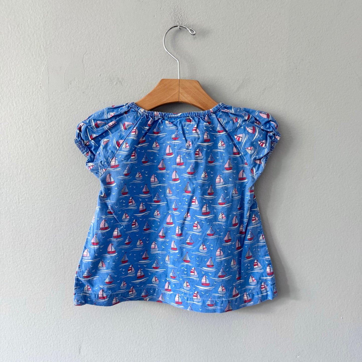 Jojo maman bebe / Blue x yacht blouse / 12-18M