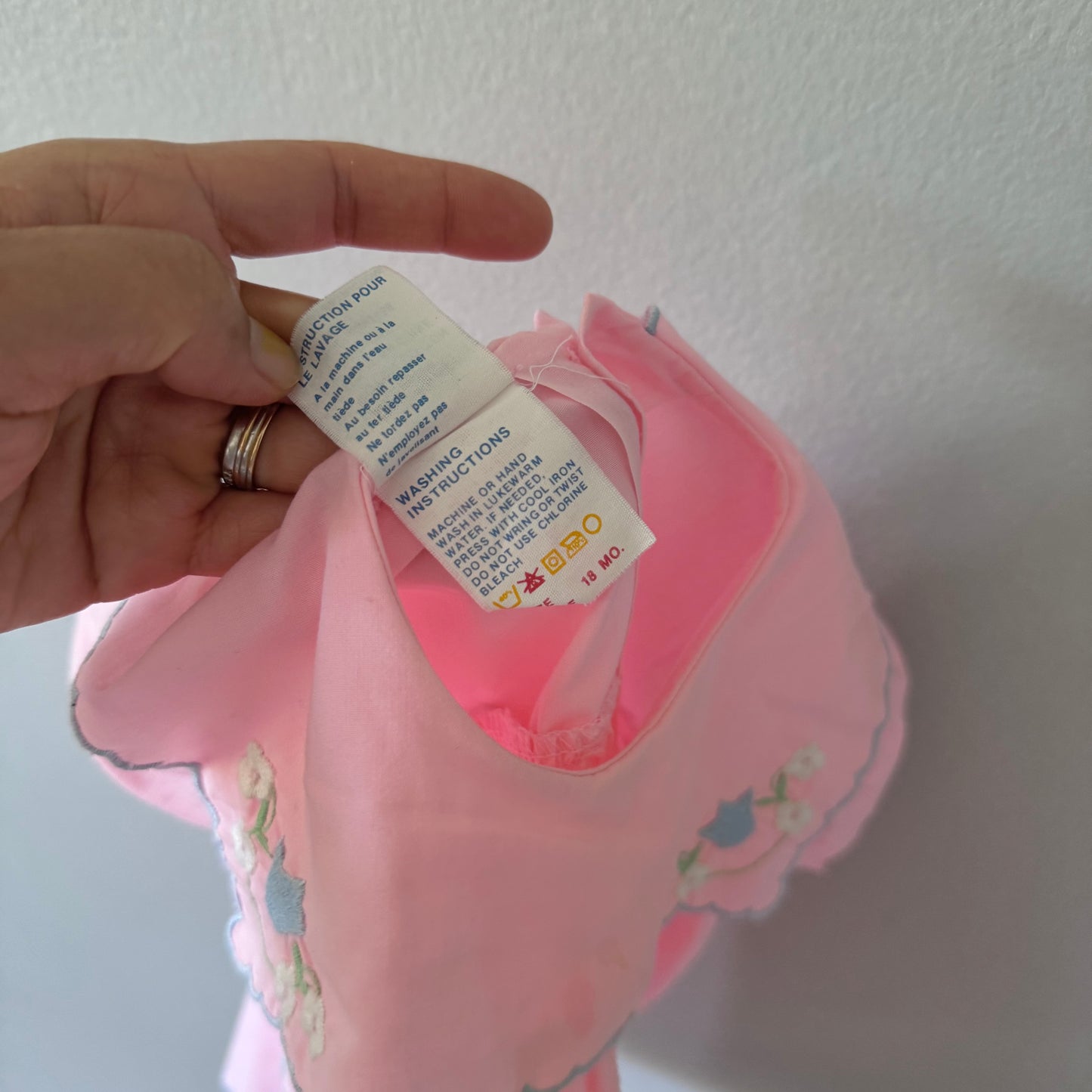 Vintage / Pink blouse dress / 18M