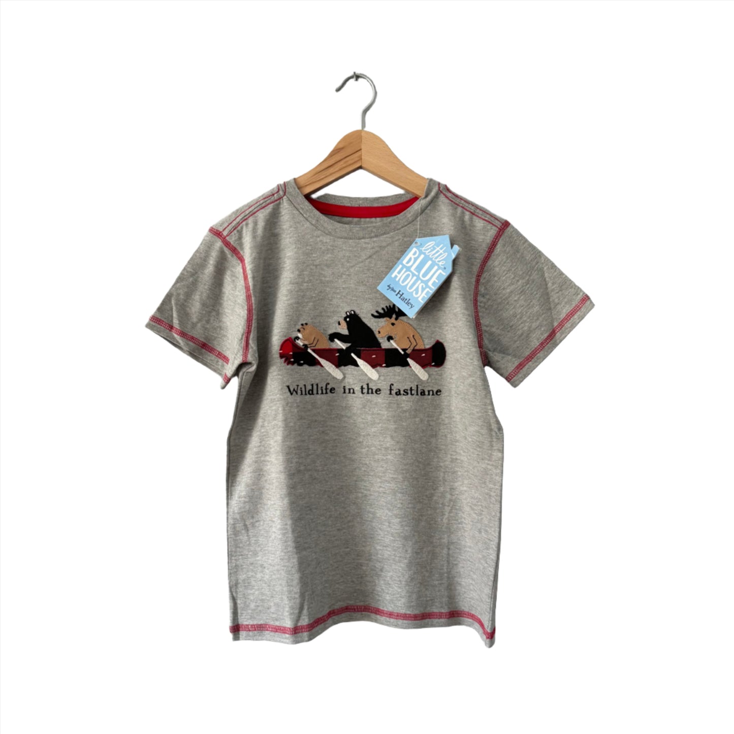 Little Blue House / Light grey T-shirt - New with tag / 6Y