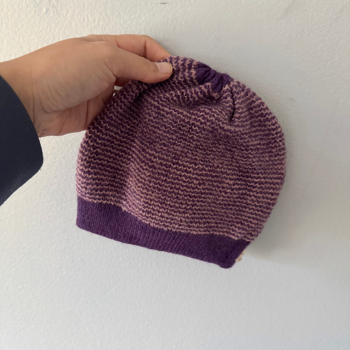 Disana / Purple wool hat / 2Y(Fits 12-24M)