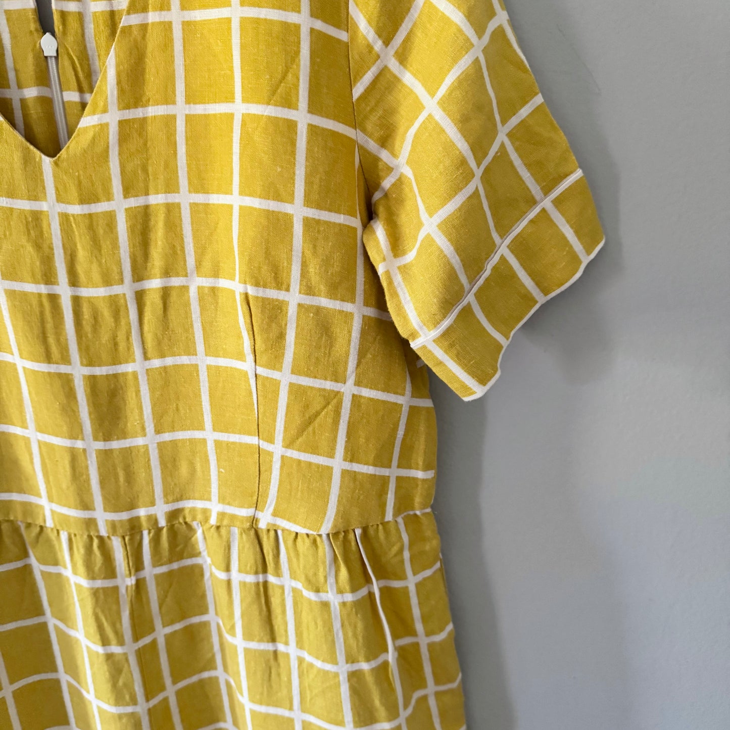 Elk / 100% linen yellow jump suit / Women US6, UK10