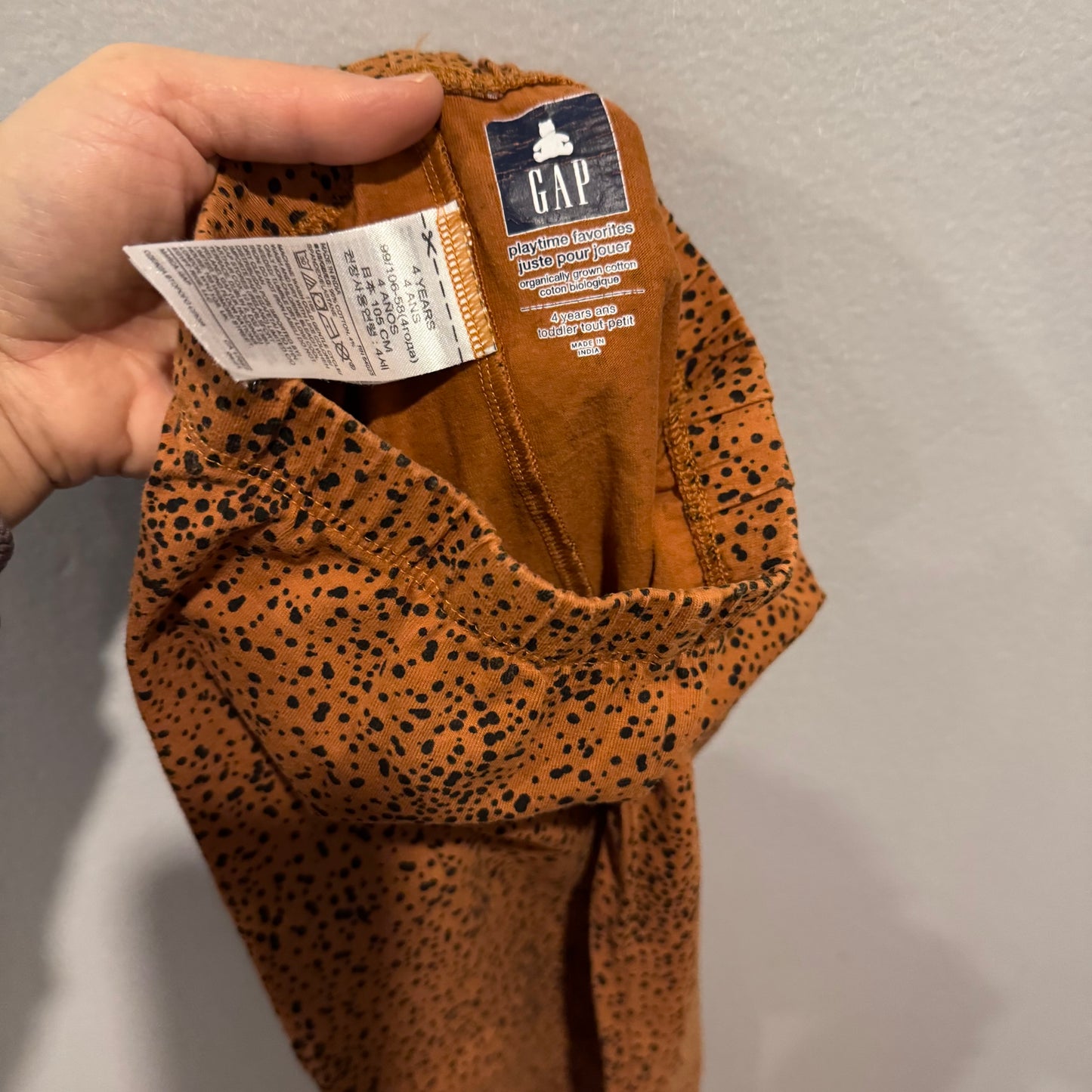 Gap	/ Brown x black dots tunic leggings set / 4Y