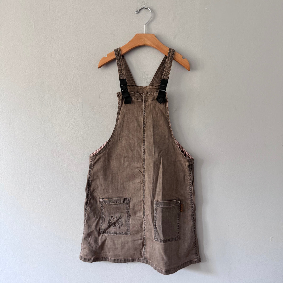Souris mini / Brown overall skirt / 10Y