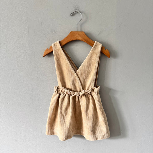 Zara / Beige pinafore corduroy / 18-24M