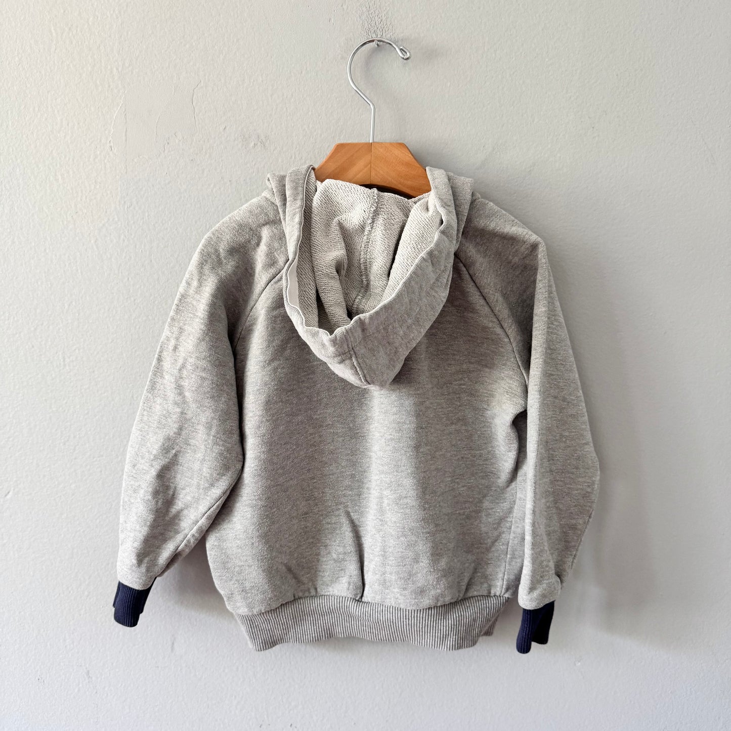 Jacadi / Light grey zip up hoodie / 4Y