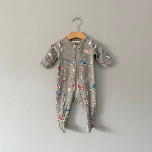 Arborist / Light grey x winter sports romper / 0-6M