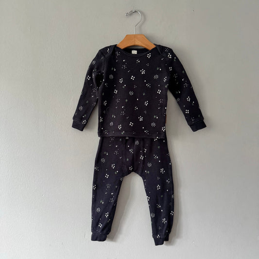 Petit lem / Black waffle pajama / 24M