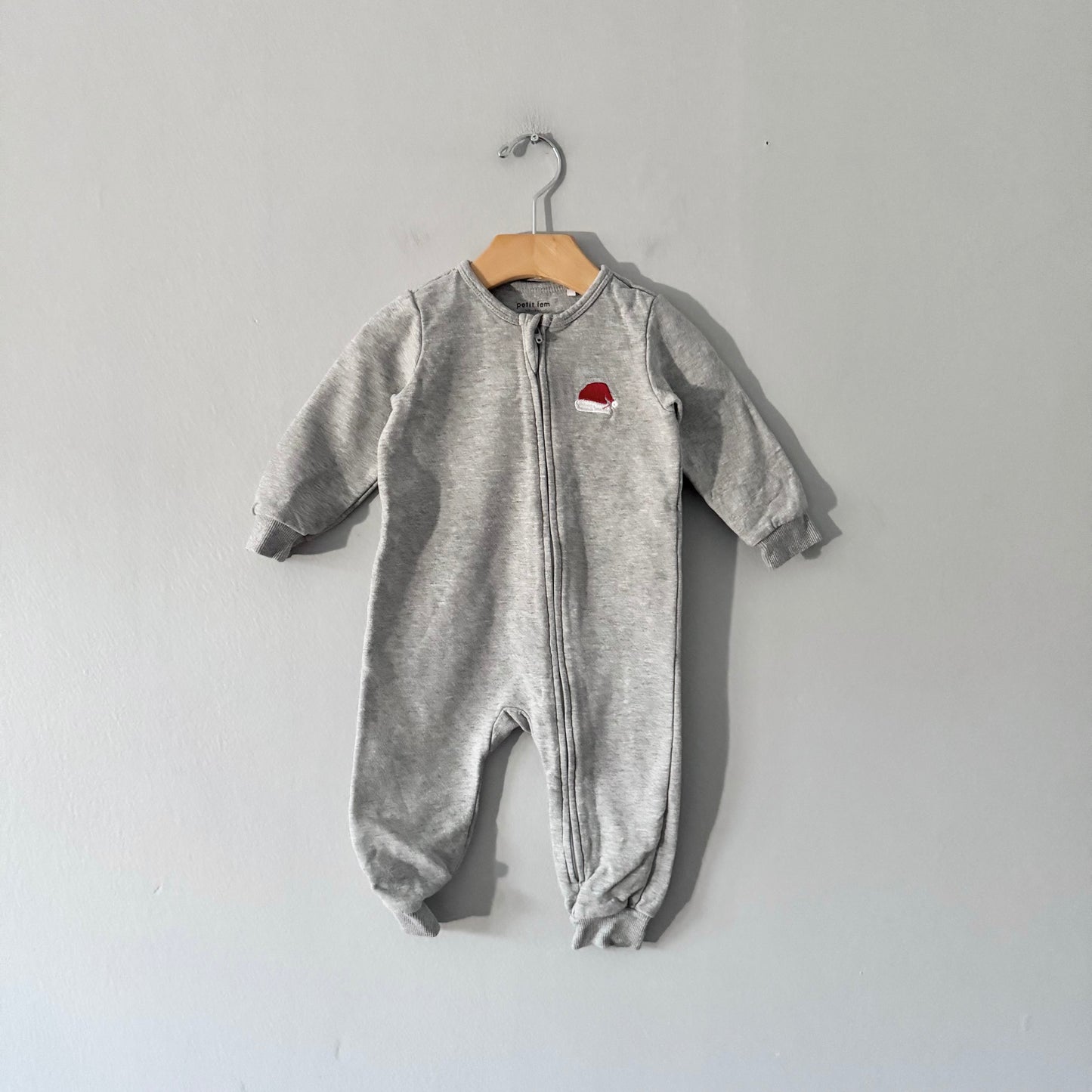 Petit lem / Light grey Holiday romper	/ 9M