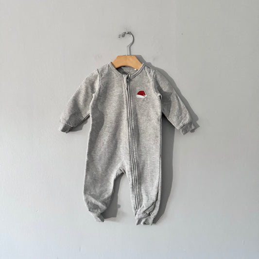 Petit lem / Light grey Holiday romper	/ 9M