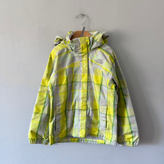 The North Face / Yellow checked windbreaker / 7-8Y