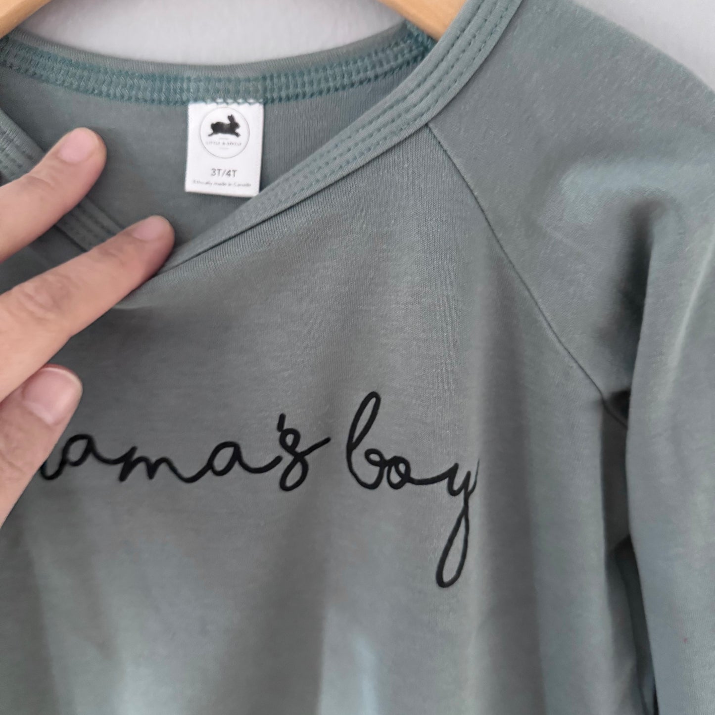 Little & Lively / Smokey green long sleeve / 3-4T