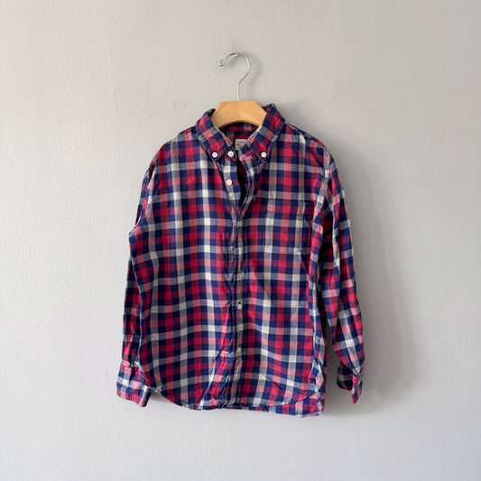 Crewcuts / Red navy flannel shirt / 8Y
