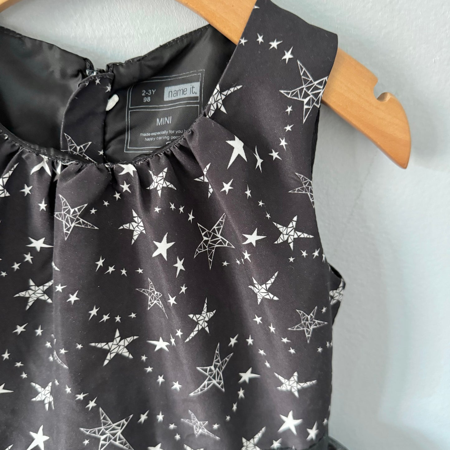 Name it. / Black x star tank dress / 2-3Y