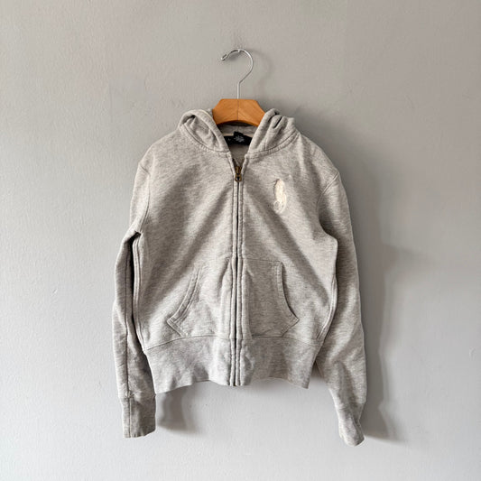 Polo Ralph Lauren / Light grey zip up hoodie / 8-10Y