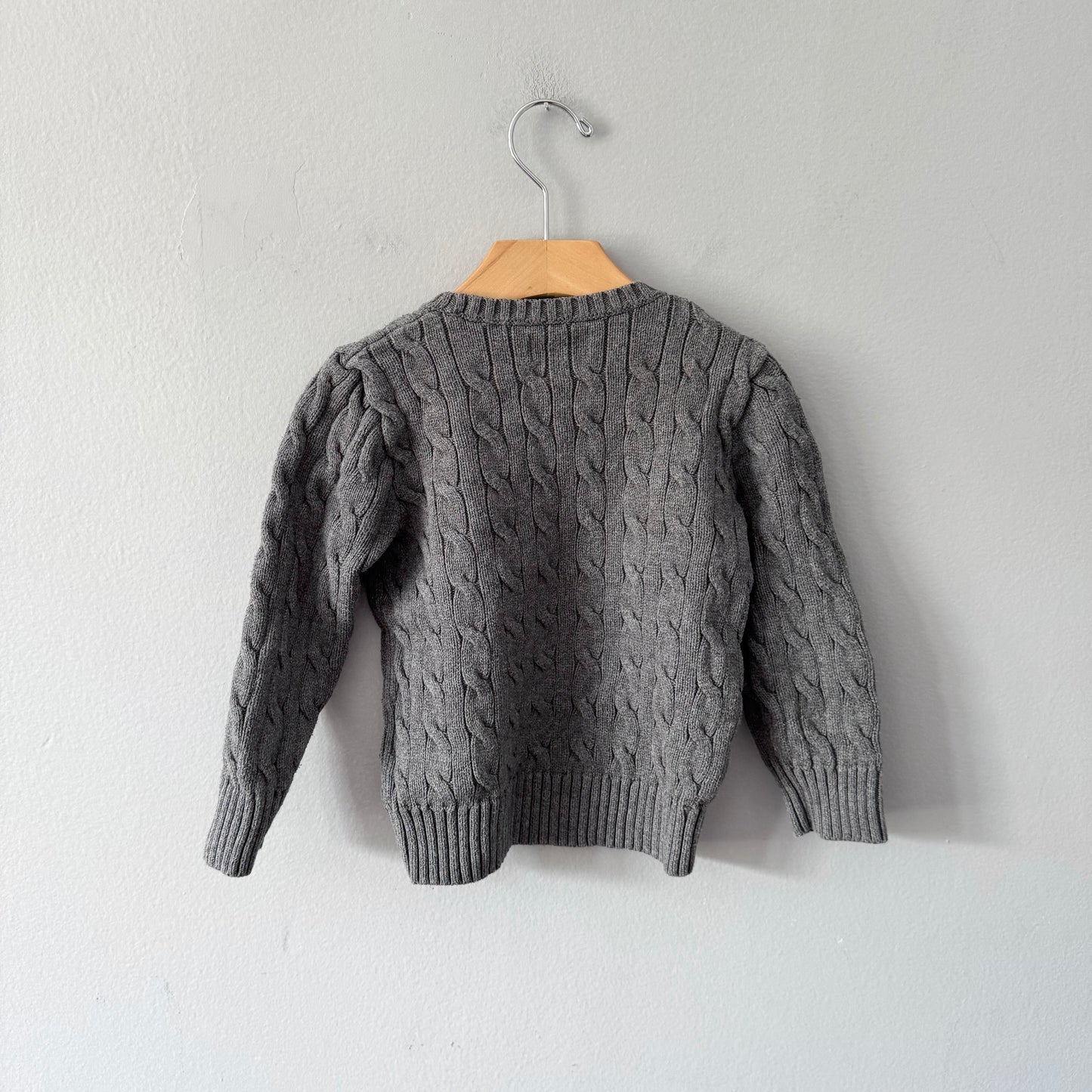Polo Ralph Lauren / Dark grey cable knit pullover / 4T