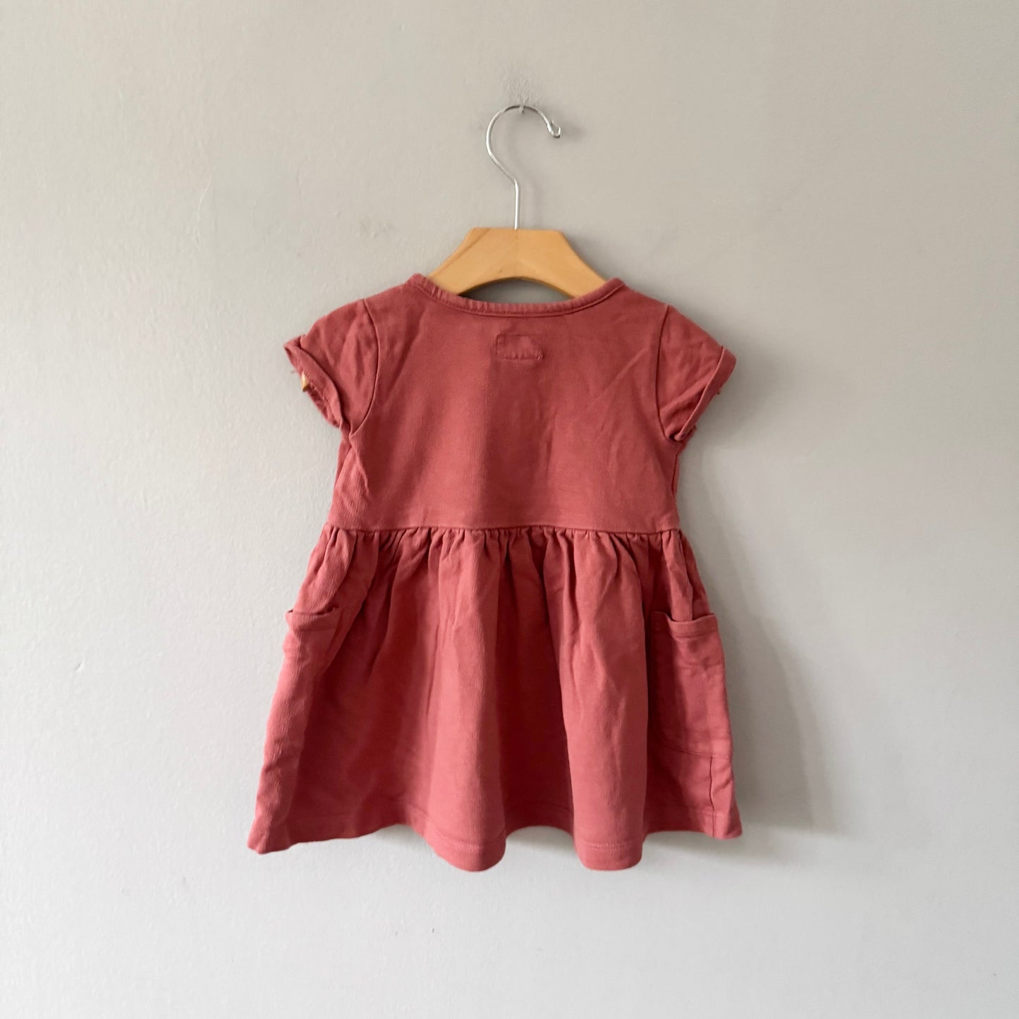 Little Planet / Orange brown crew dress / 18M