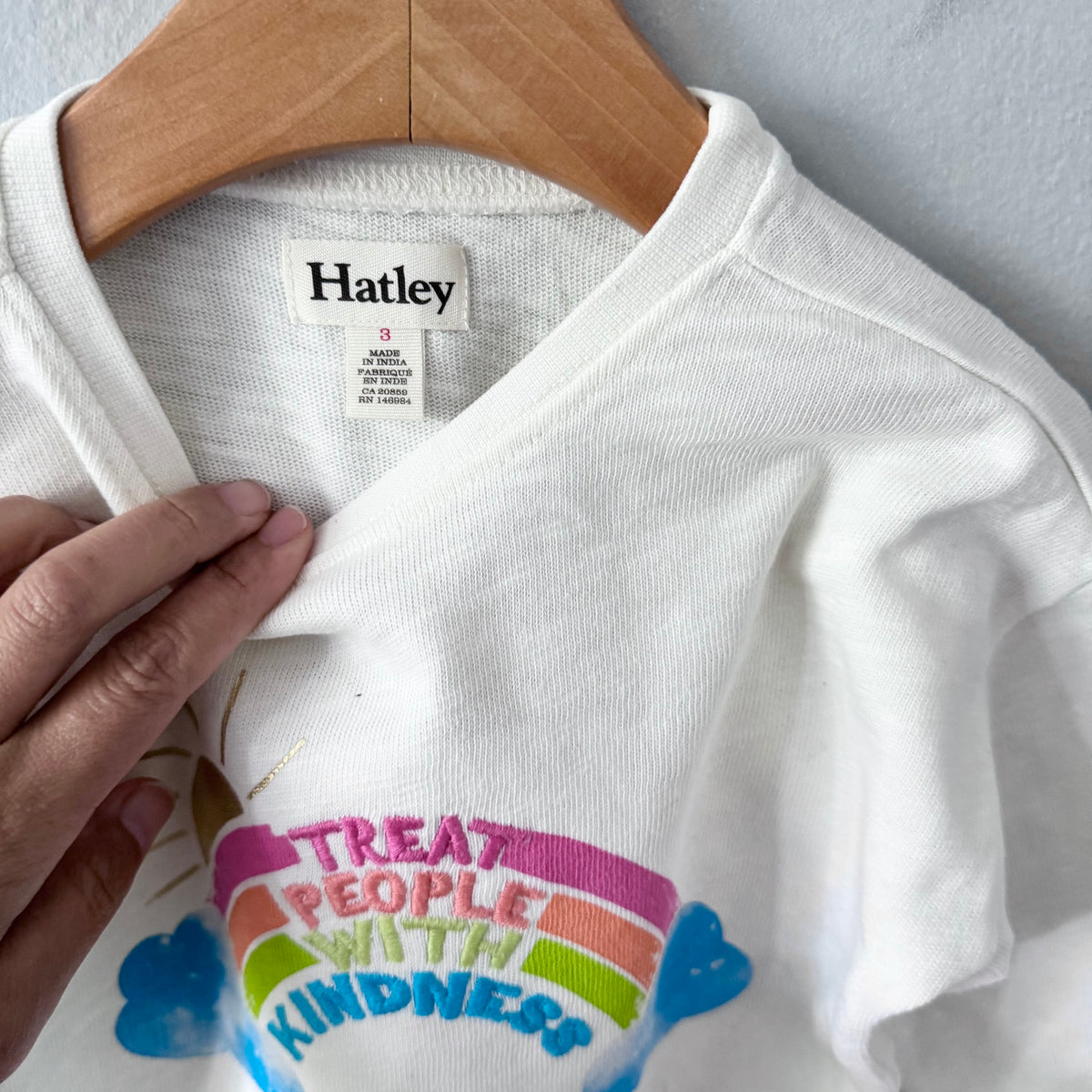 Hatley / White long sleeve T-shirt / 3Y