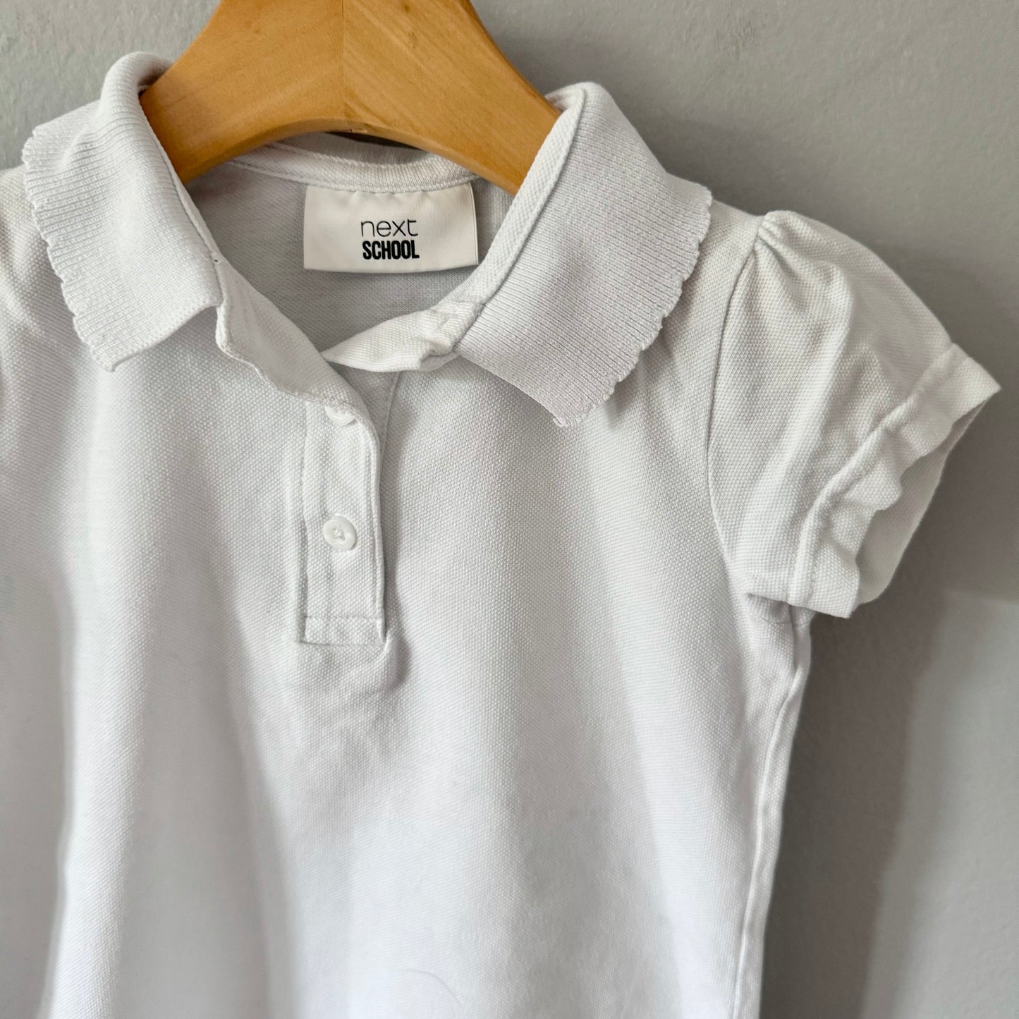 Next / White polo shirt / 4Y