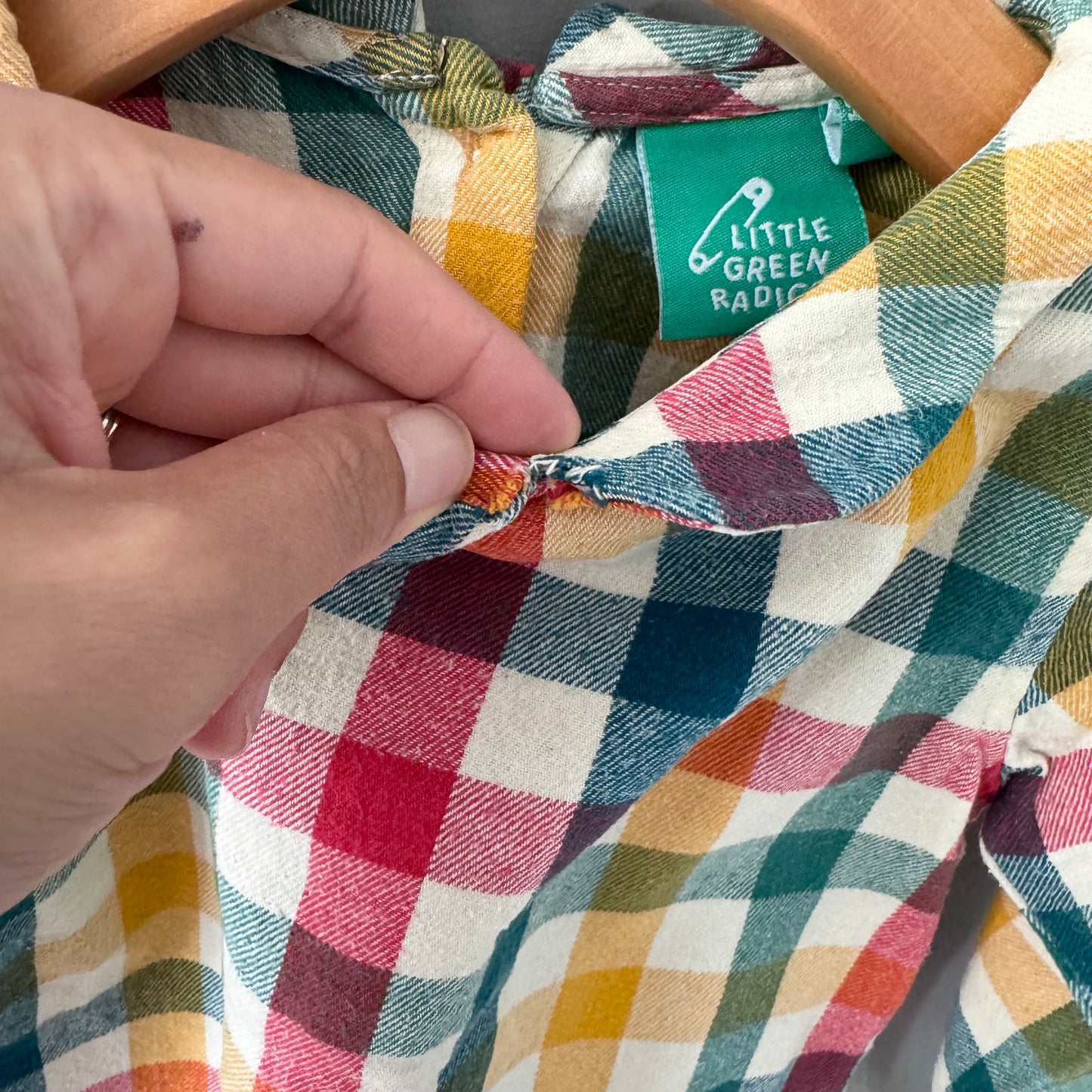 Little Green Radicals / Check flannel shirt / 2-3Y
