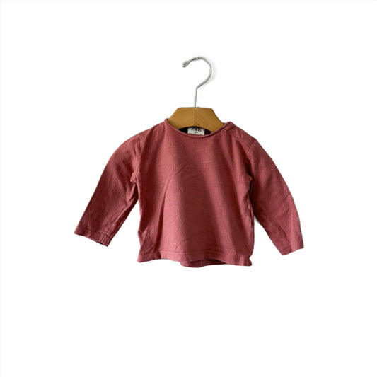 Zara / Red long sleeve T-shirt / 3-6M