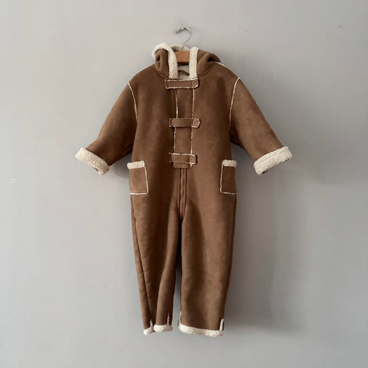 B Young too / Sherpa lined brown suit / 24M
