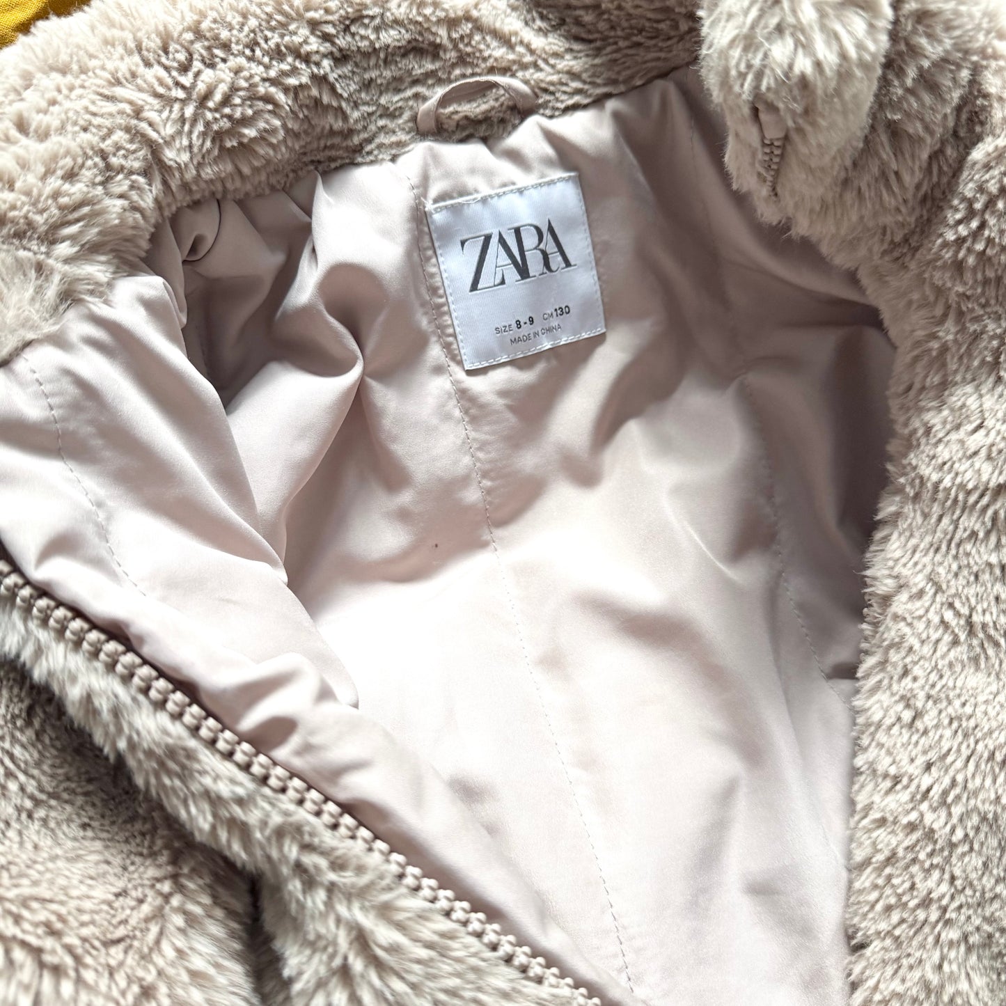 Zara / Light brown sherpa jacket / 8-9Y