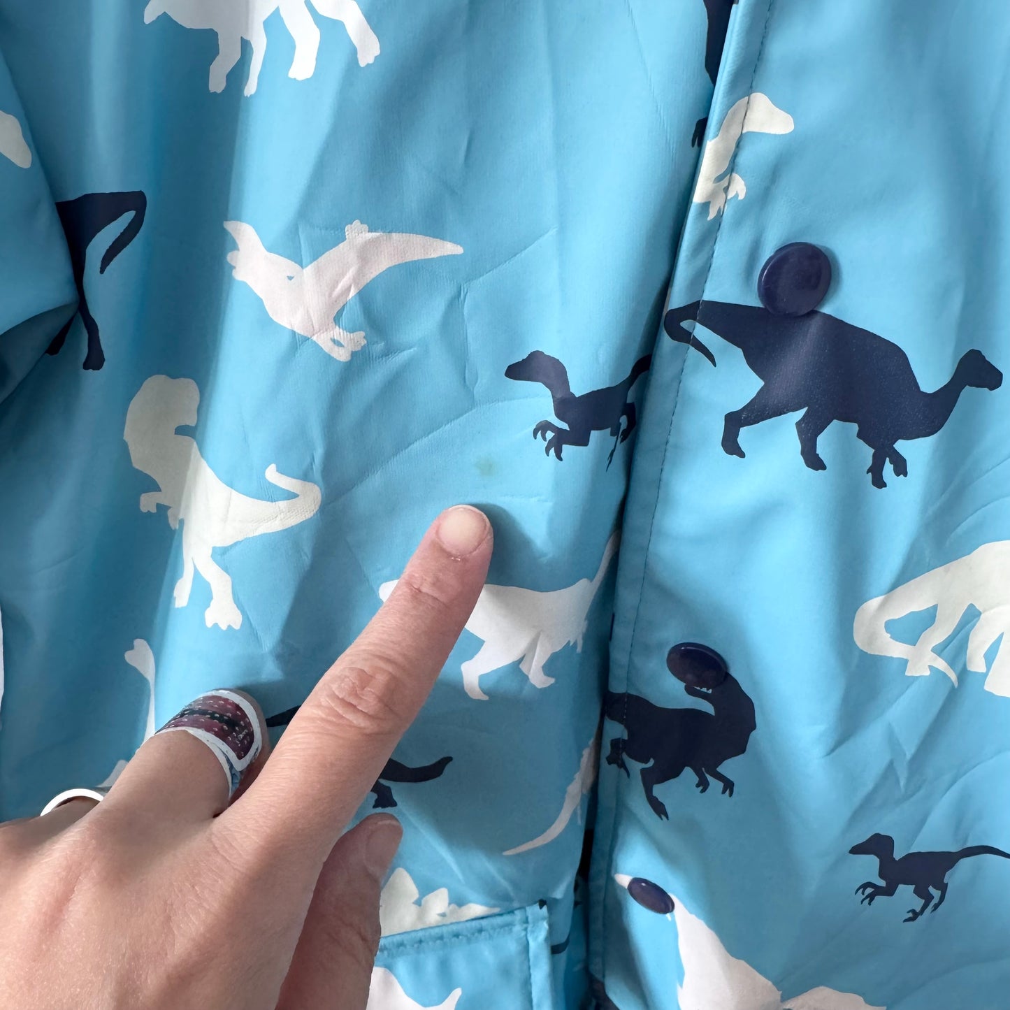 Hatley / Imperméable bleu clair x dinosaure / 7 ans
