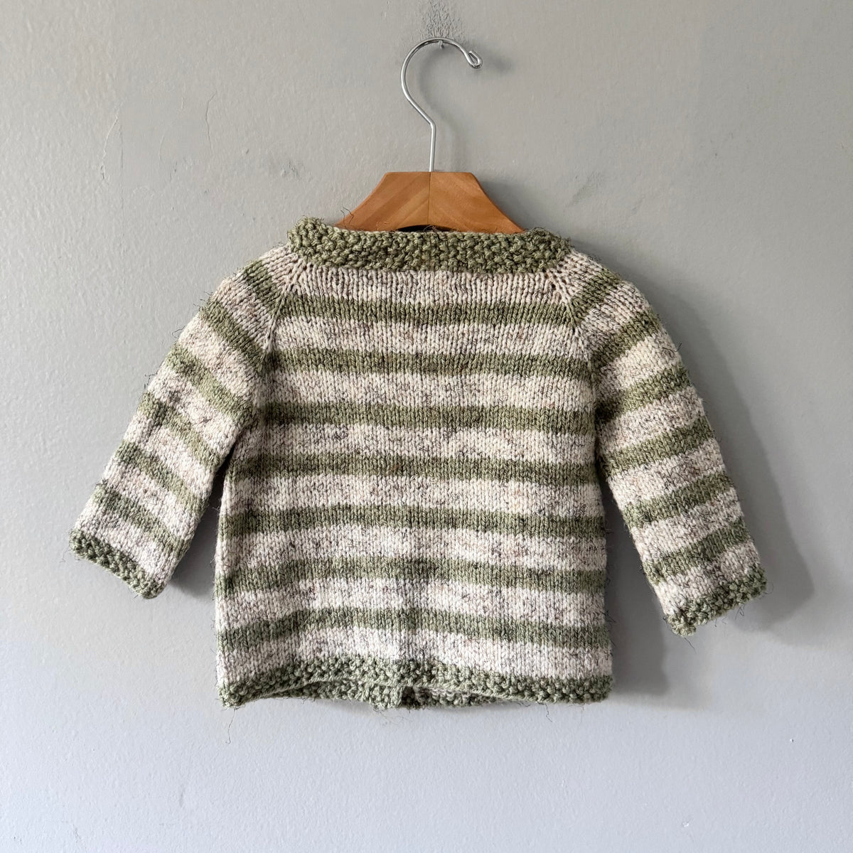 Handmade / Stripe knit cardigan / 12-24M