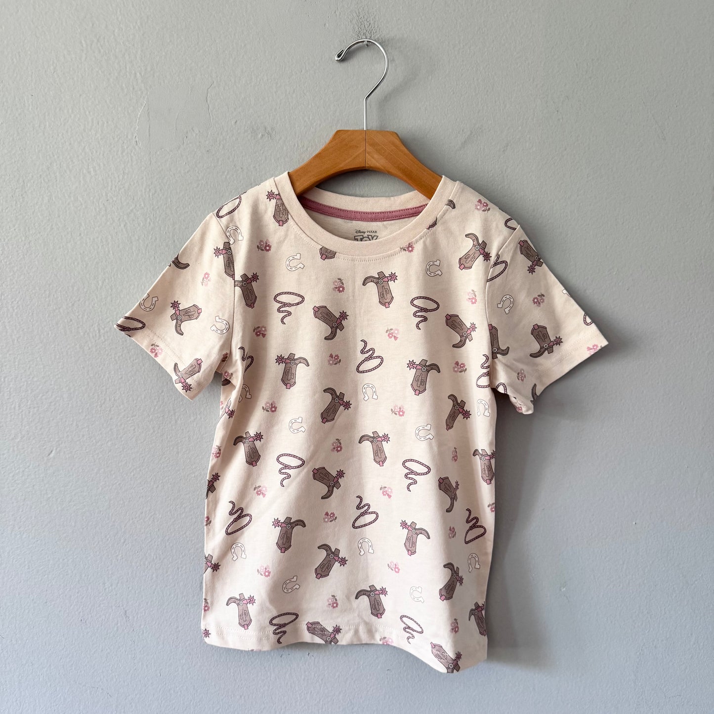 Toy Story / Light pink x beige T-shirt / 6Y