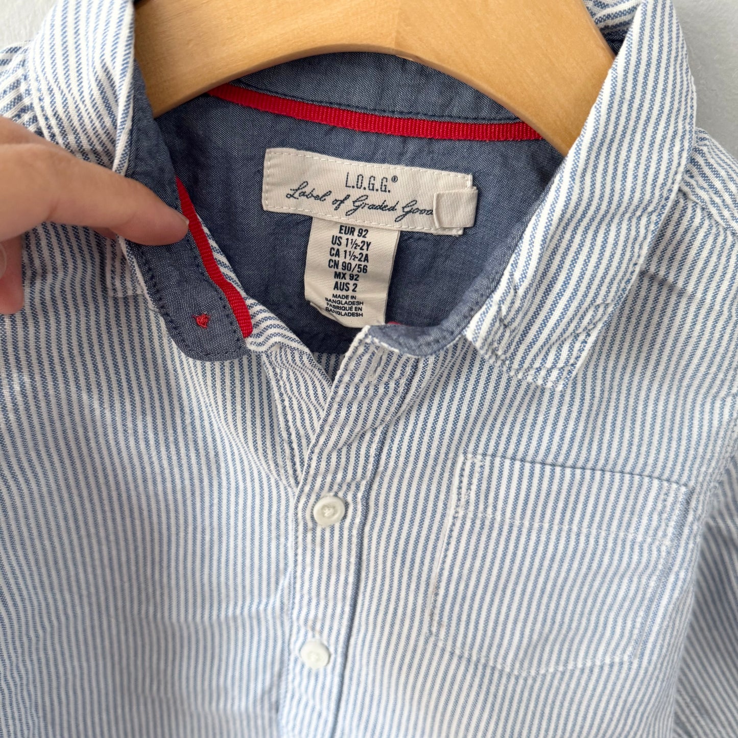 H&M / Stripe cotton shirts / 18-24M