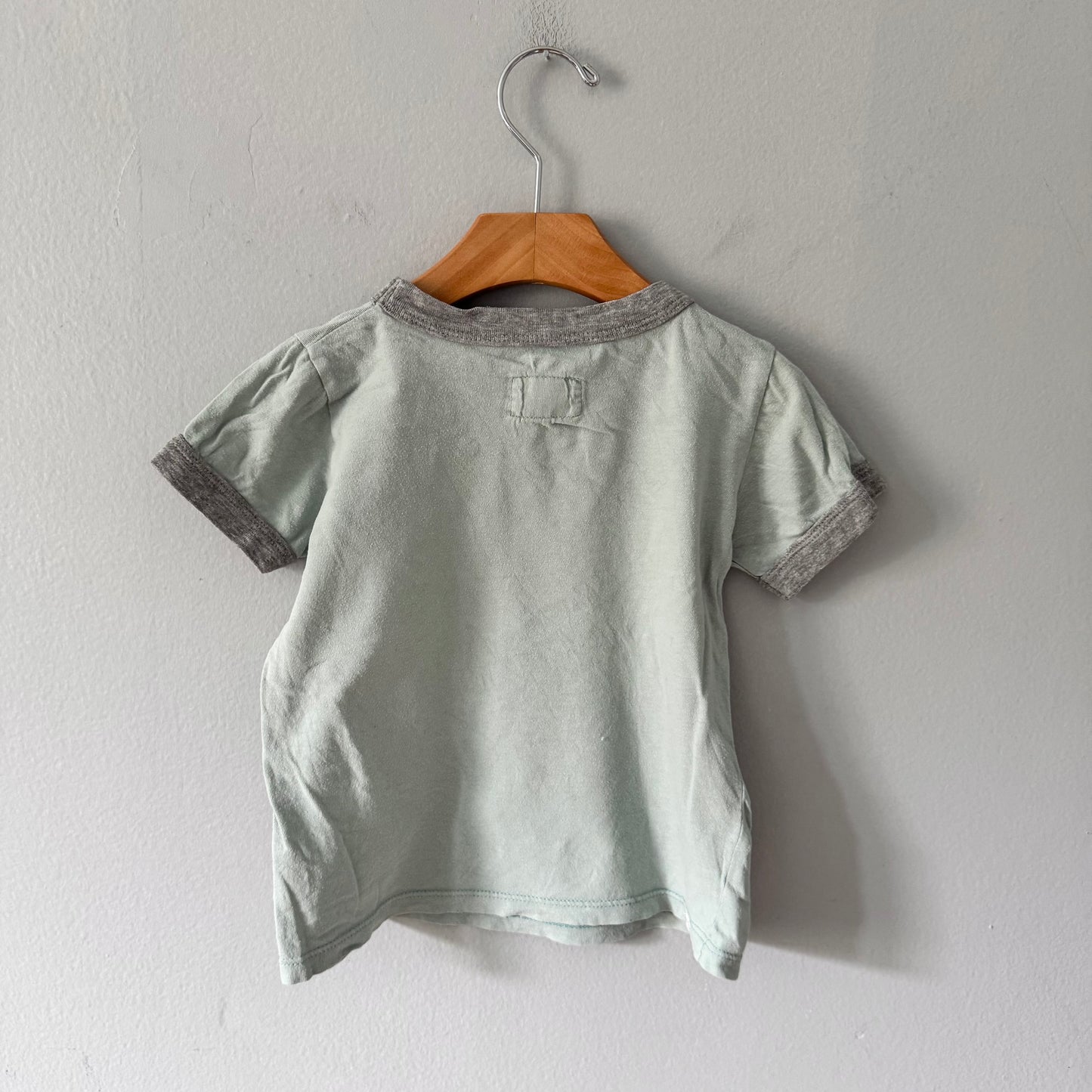 Mini mioche / Blue x light grey T-shirt / 3-4Y