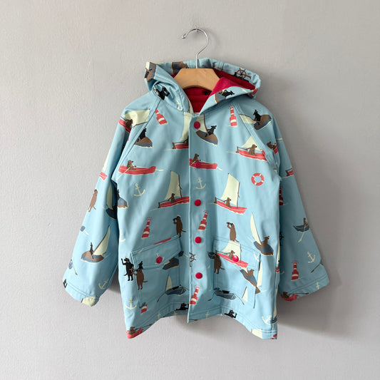 Hatley / Light blue x boat rain jacket / 5Y