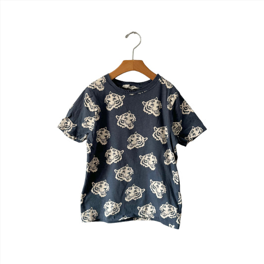 H&M / Smokey blue x tiger T-shirt / 8-10Y
