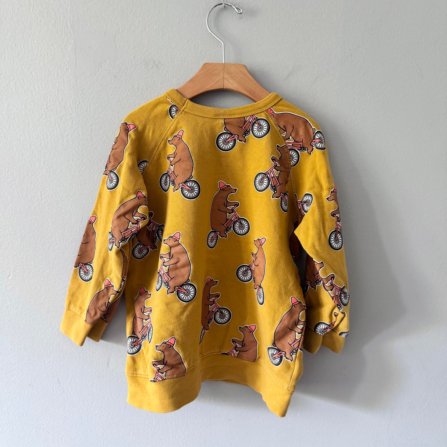 Whistle & Flute / Mustard x bear sweatshirt / 5-6Y