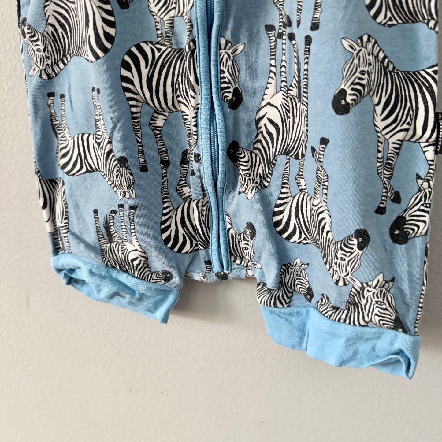 Bonds / Wondersuit - Blue x zebra / 6-12M