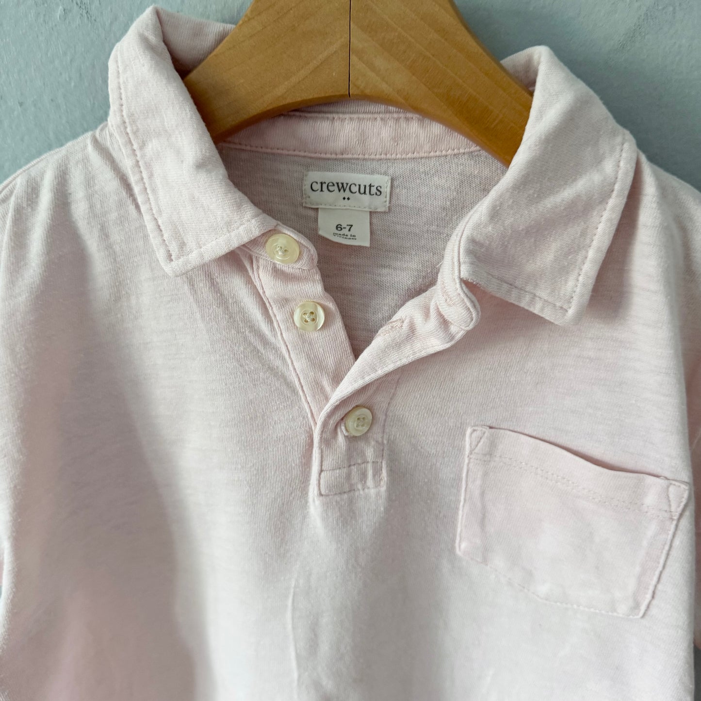 Crewcuts / Light pink cotton shirt / 6-7Y