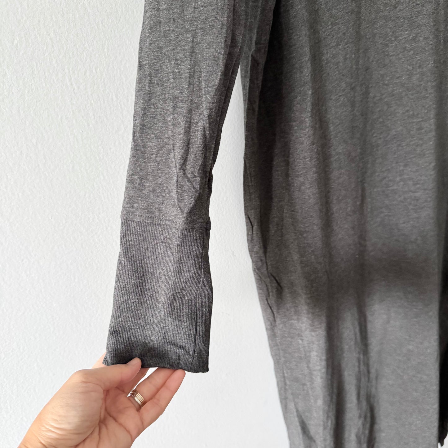 COS / Dark grey turtle neck cotton dress / Women L