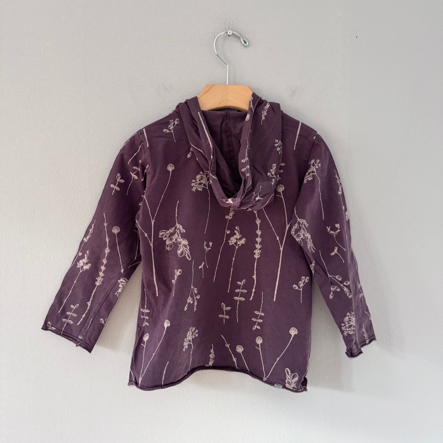 Mini mioche / Purple cotton hoodie / 4Y