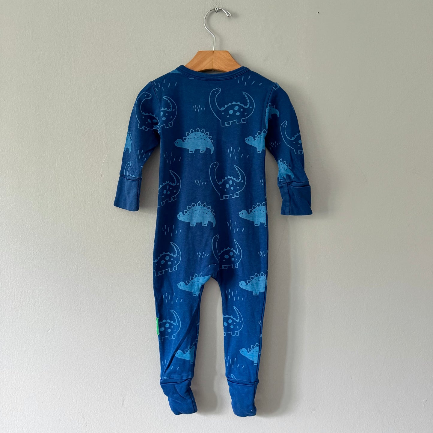 Parade Organic / Blue dinosaur romper / 6-12M