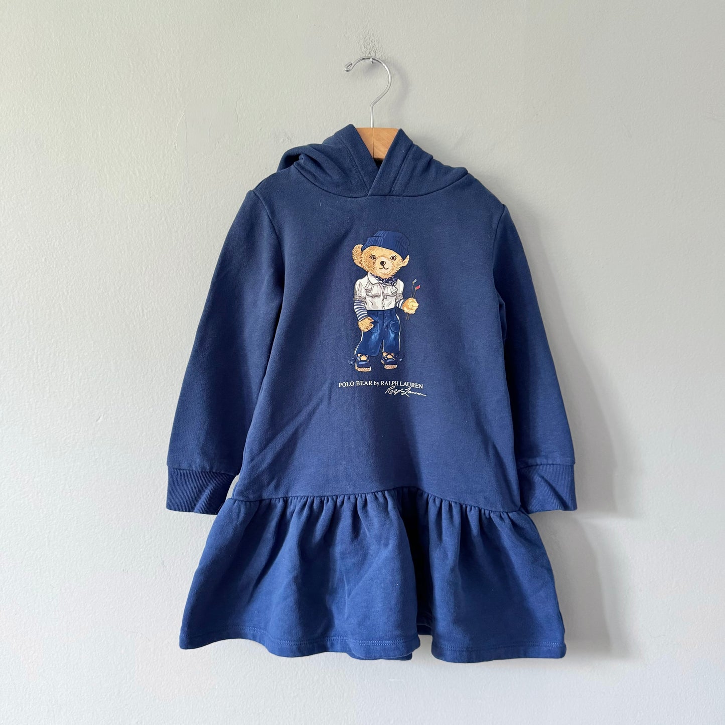 Polo Ralph Lauren / Navy Polo Bear crew dress / 4Y