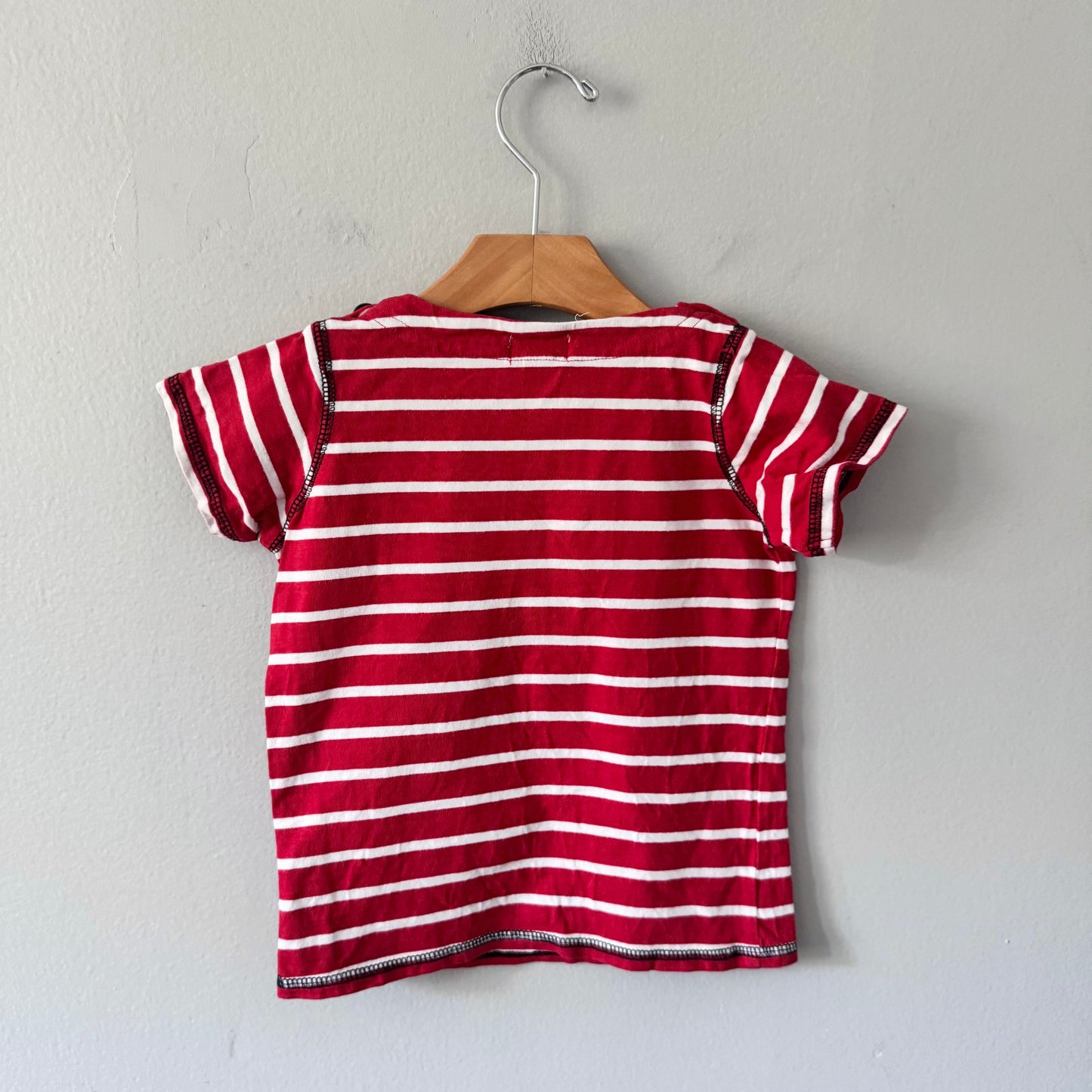 Hatley / Red stripe T-shirt / 4Y