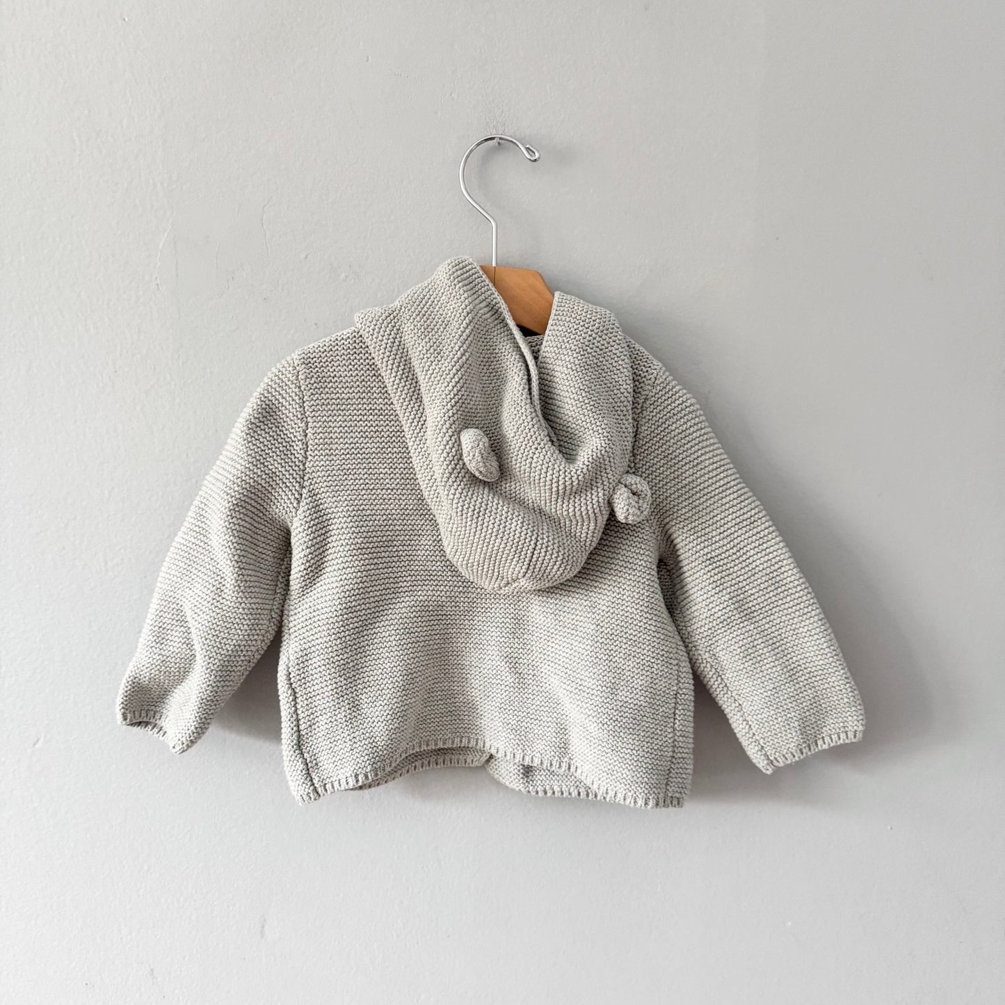 Gap / Gilet en tricot de coton gris clair / 12-18M