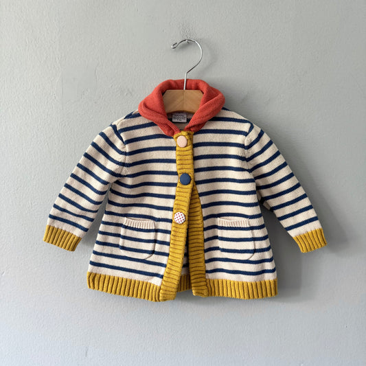 Mamas & Papas / Stripe cotton cardigan / 6-9M