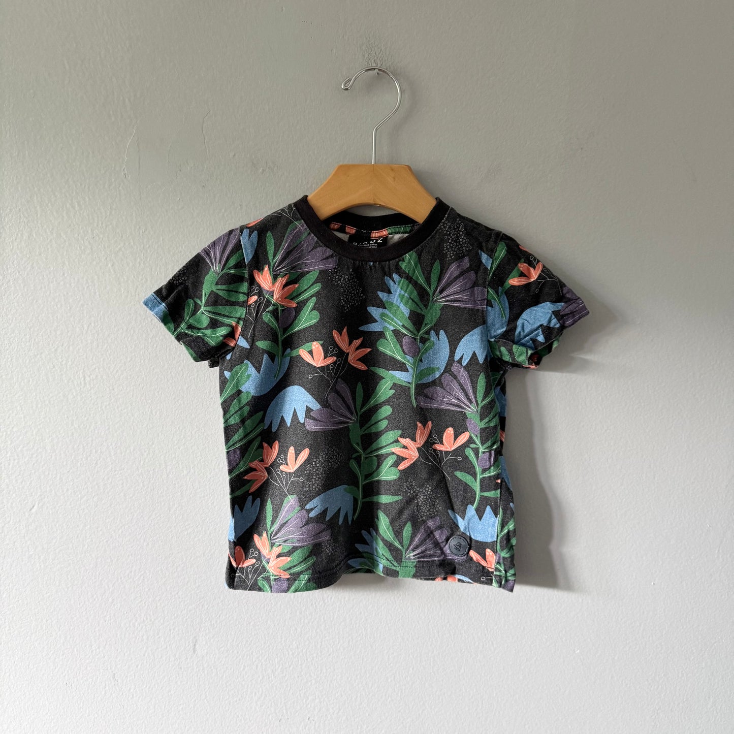 Birdz / Black x leaves T-shirt / 2Y