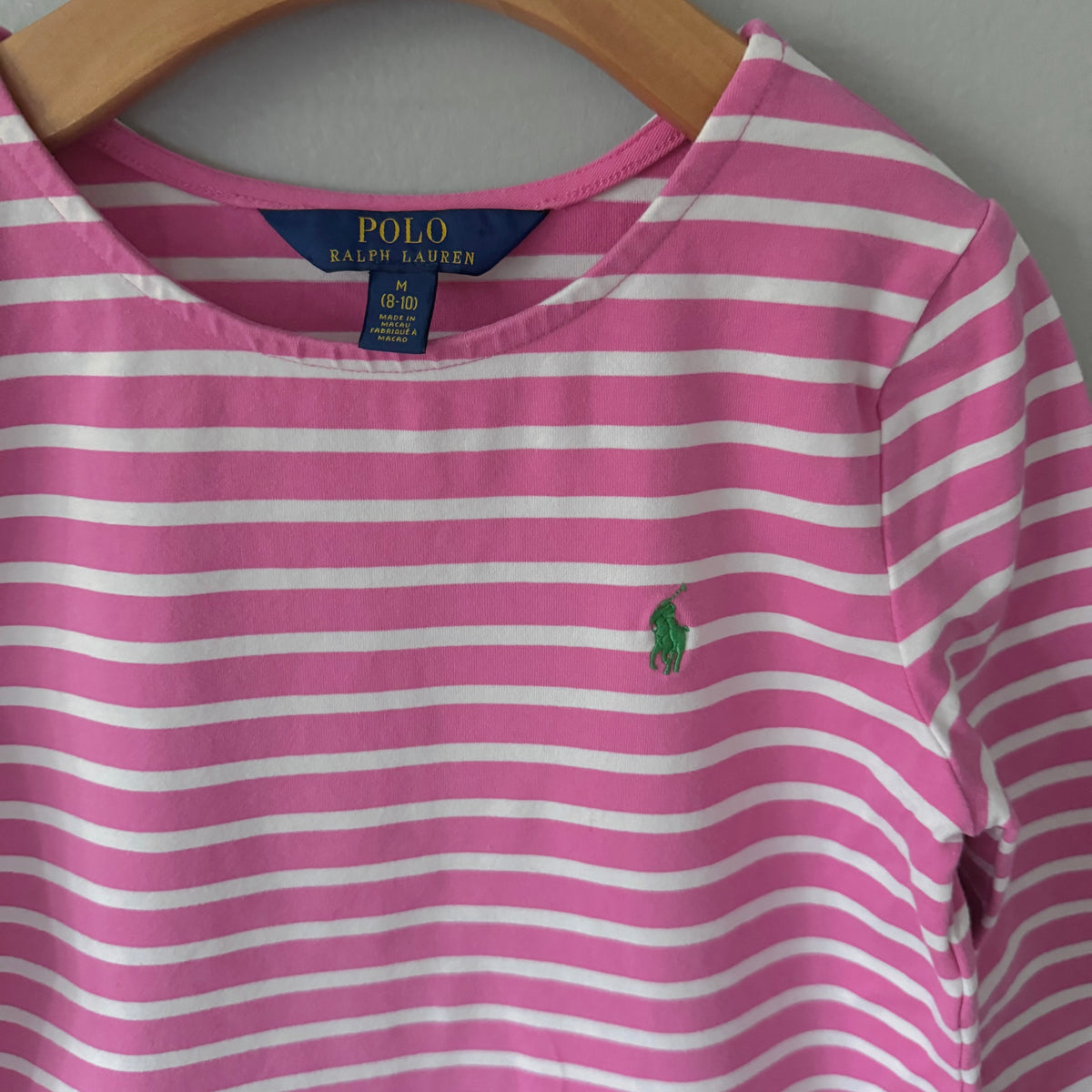 Polo Ralph Lauren / Pink stripe dress / 8-10Y