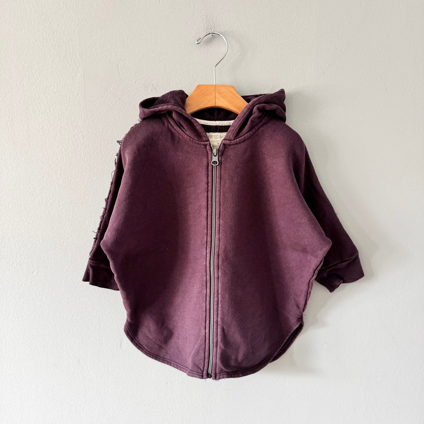 Mini mioche / Purple zip up hoodie / 5Y
