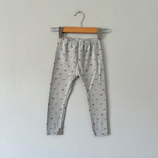 Uniqlo / Light grey x cars leggings / 100cm(3Y)