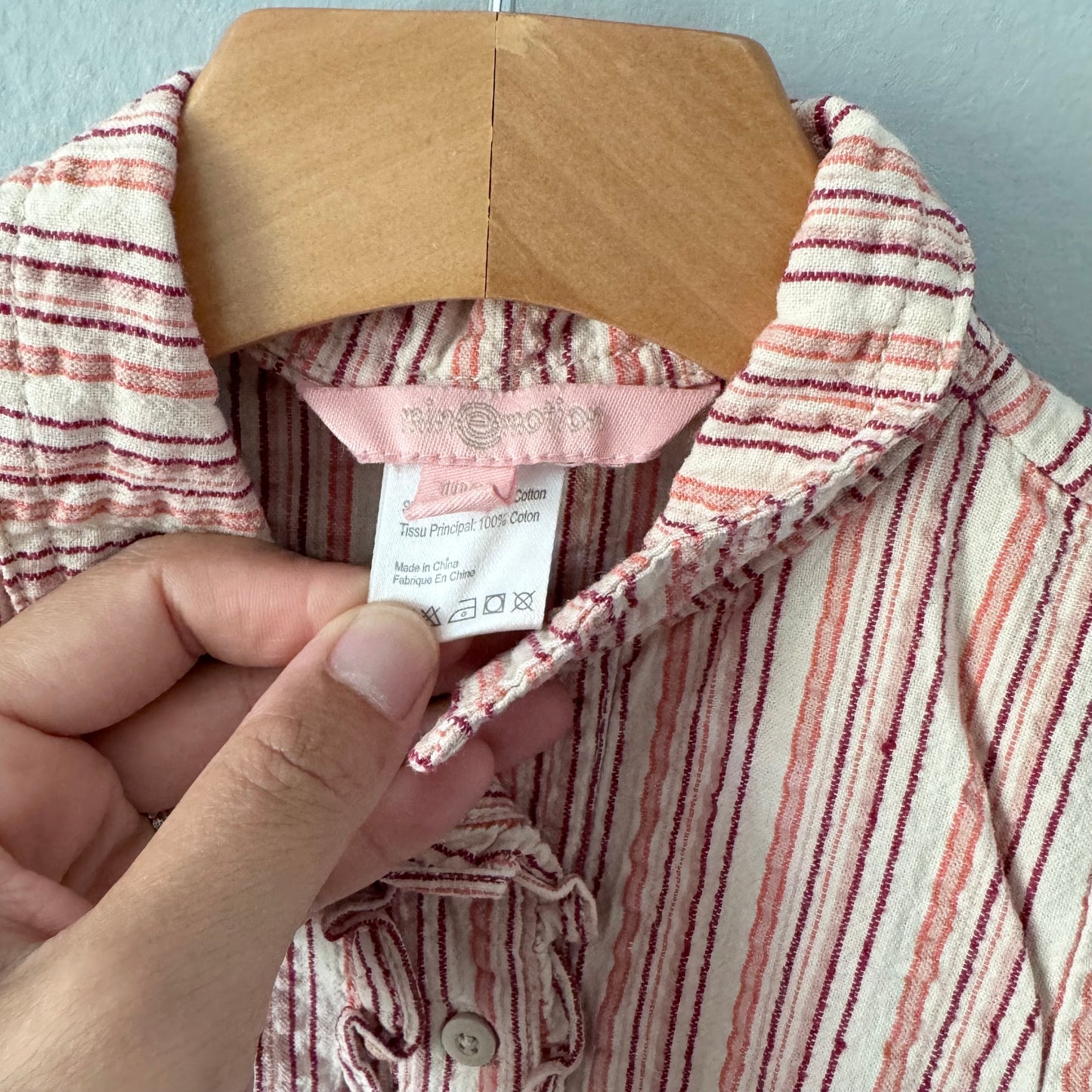 Minemotion / Striped shirt / 4Y